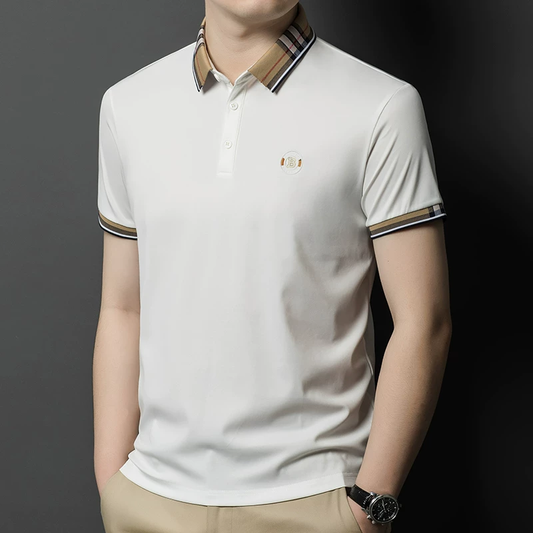 Heritage Plaid Emblem Polo T-Shirt