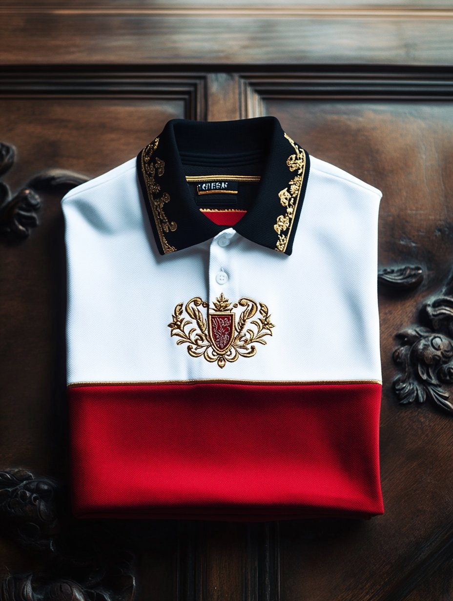 Men's Business Luxury Printed Button Short Sleeve Polo T-Shirt