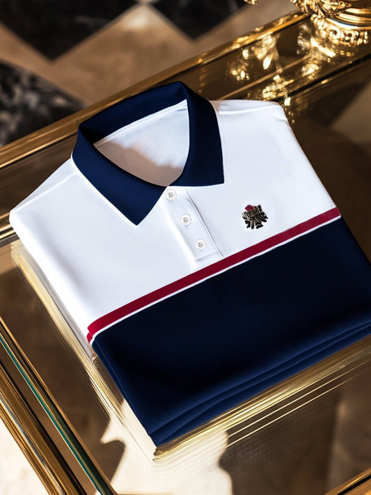 Men's Vintage Business Half Sleeve Polo T-Shirt