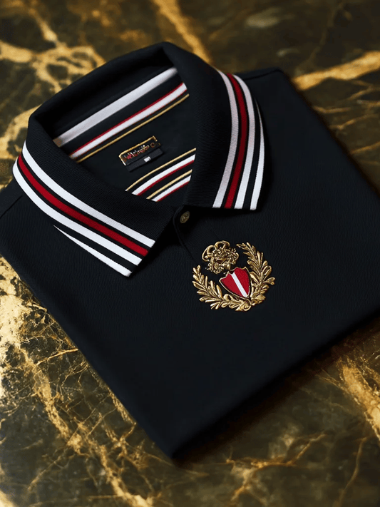 Men's Vintage Business Short Sleeve Polo T-Shirt