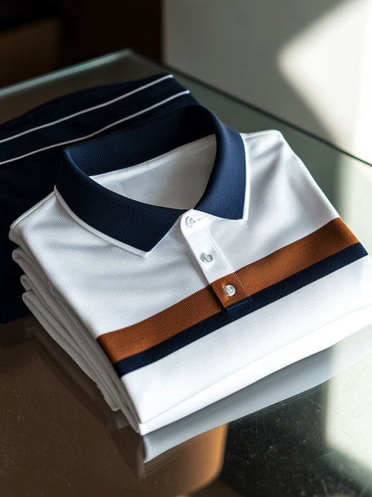 Men's Vintage Business Half Sleeve Polo T-Shirt