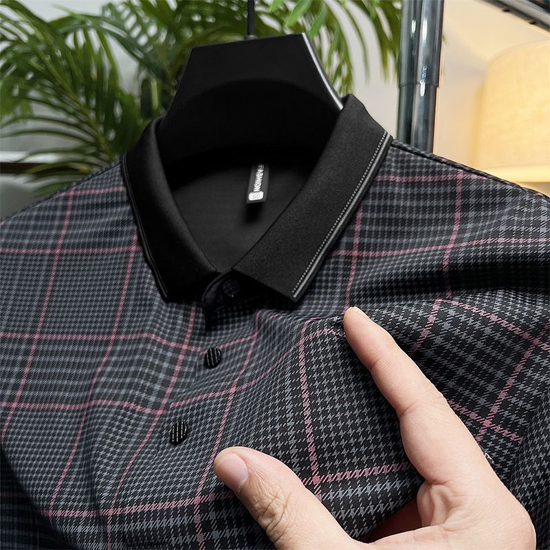 Luxe Plaid Branded Polo T-Shirts