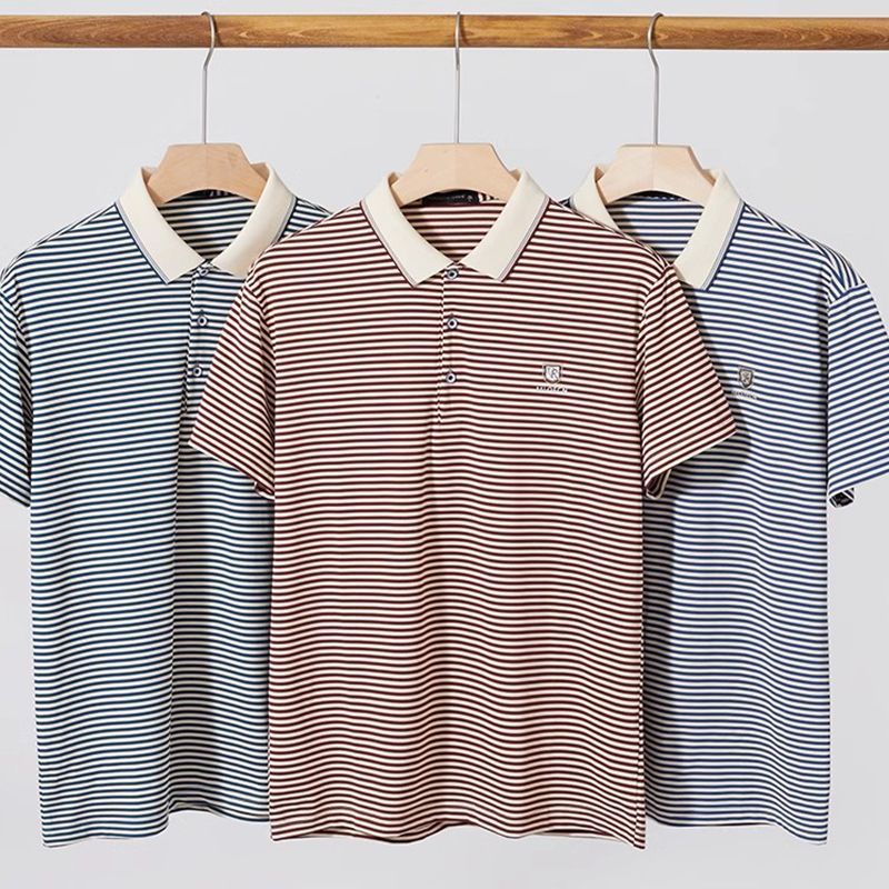 Executive Stripe Crest Polo
