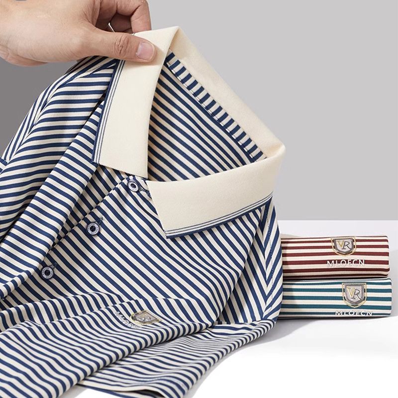 Executive Stripe Crest Polo