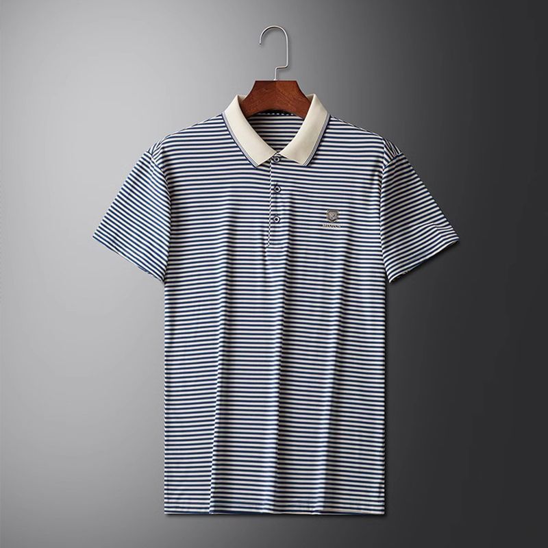 Executive Stripe Crest Polo