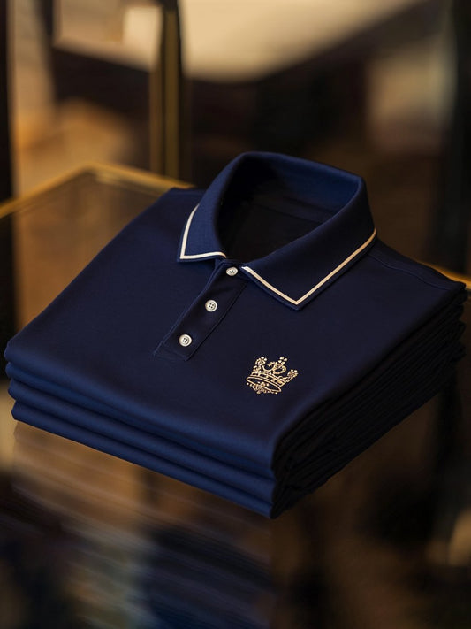 Men's Vintage Business Short Sleeve Polo T-Shirt