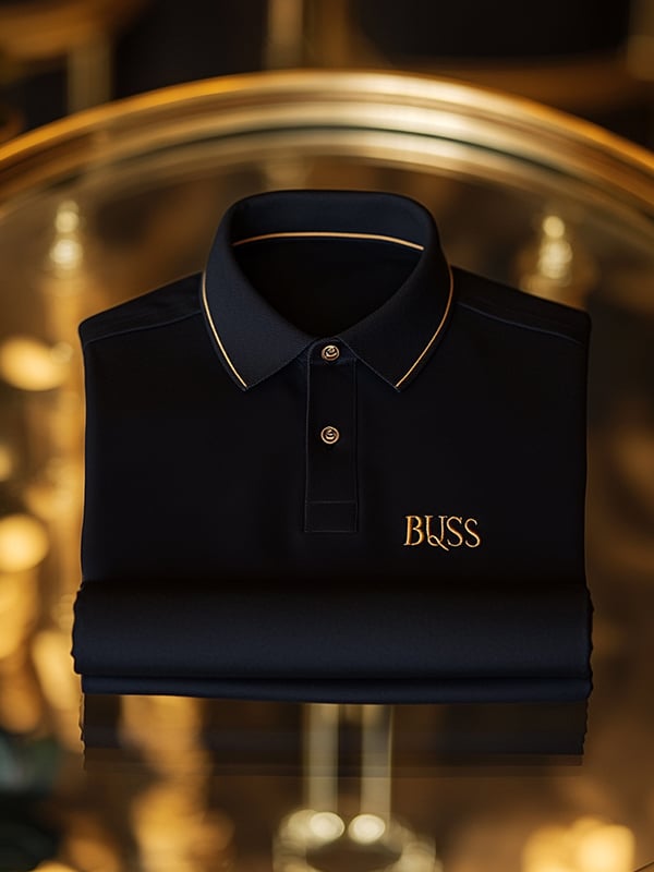 Men's Retro Business Stripe Print Half Sleeve POLO T-Shirt