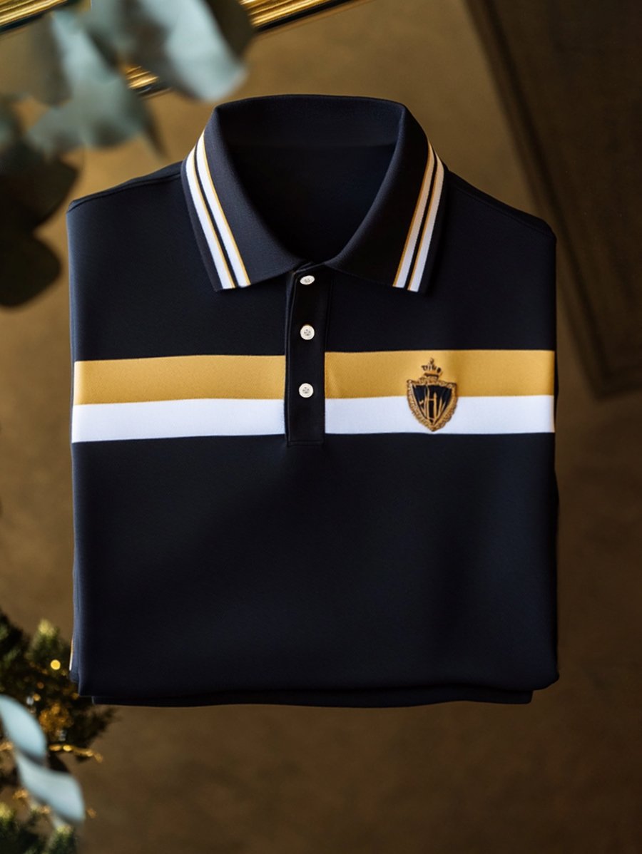 Men's Vintage Business Short Sleeve Polo T-Shirt