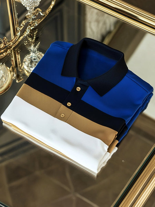 Men's Vintage Business Short Sleeve Polo T-Shirt