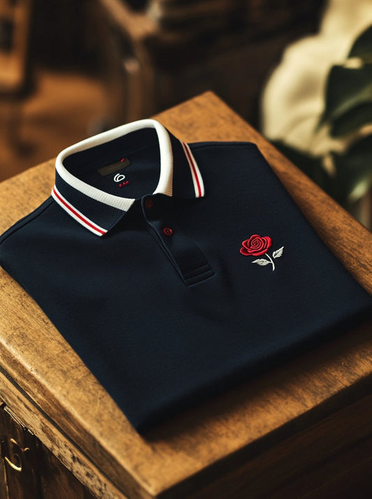 Men's Business Luxury Printed Button Short Sleeve Polo T-Shirt