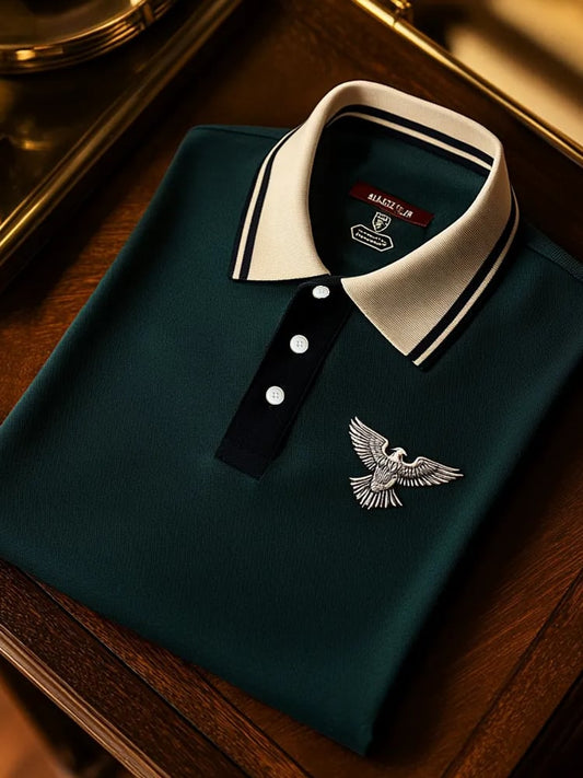 Men's Vintage Business Half Sleeve Polo T-Shirt